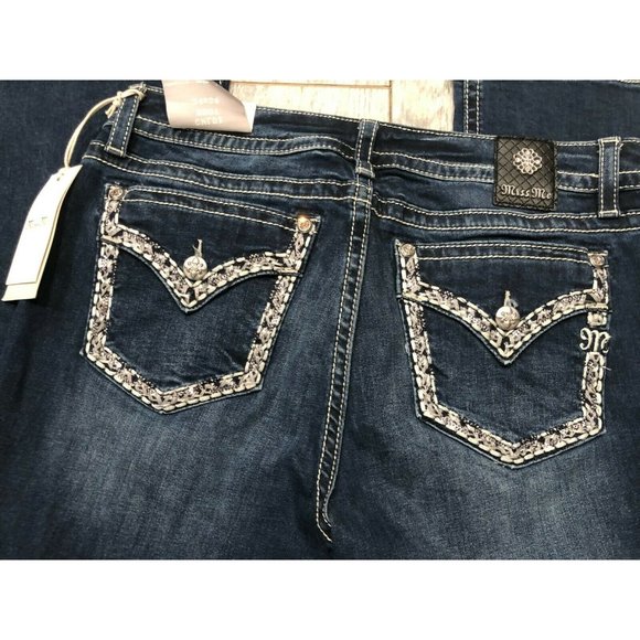 Miss Me Denim - NWT Miss Me Denim Jeans 34 x 34 Boot chloe BootCut Western Embellished Back Flap